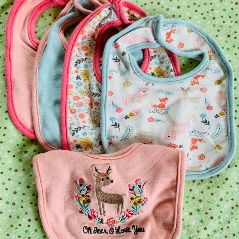 Girls bibs - lot of five